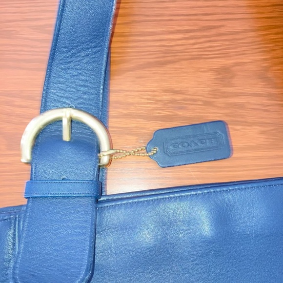 Coach Leather Large Tote. Waverly Style. Blue - Picture 5 of 6
